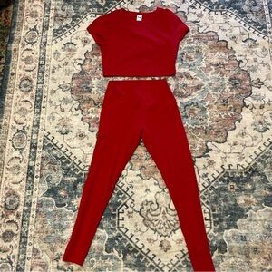TNA red two piece set